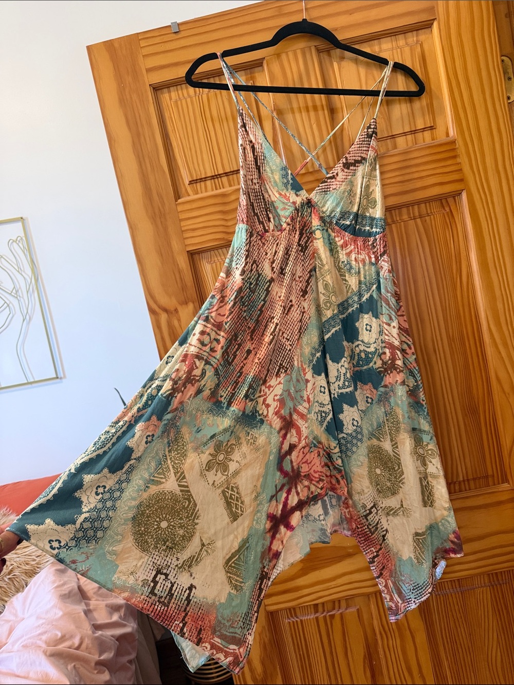 Ecote Clover Strappy-Back Mini Dress